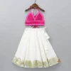 Online Halter Neck Pink Top And Flared Lehenga Ethnic Wear | Lehengas & Ghagras