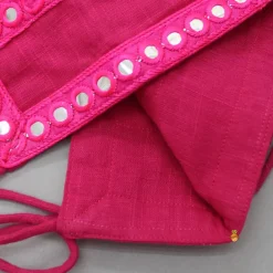 Online Halter Neck Pink Top And Flared Lehenga Ethnic Wear | Lehengas & Ghagras