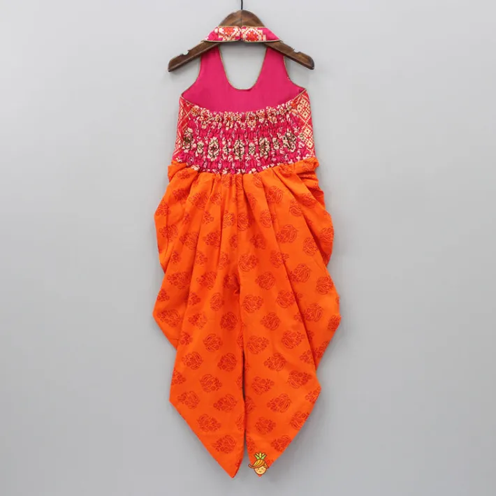 Best Halterneck Dhoti Style Printed Jumpsuit Ethnic Wear | Kurtis & Jumpsuits