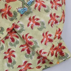 Fashion Hand Block Floral Printed Sage Green Top With Dhoti Ethnic Wear | Dhotis & Patialas