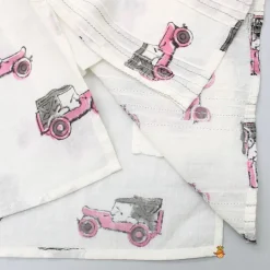 Sale Hand Block Jeep Printed Off White Kurta BOY Indian Ethnic Wear | Kurtas