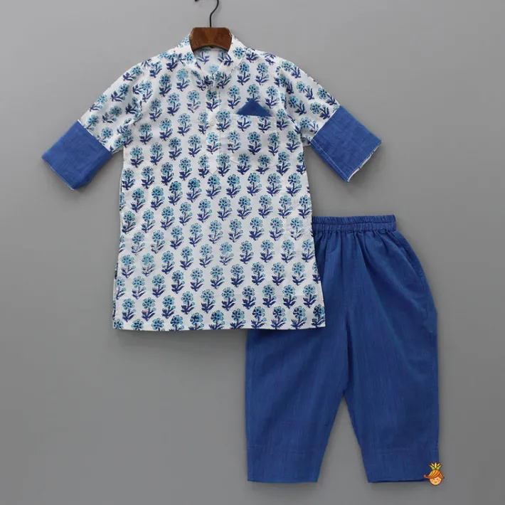 Clearance Hand Block Printed Kurta With Pyjama BOY Twinning Sets | Indian Ethnic Wear