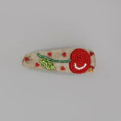 Outlet Hand Embroidered Cherry Hair Clips Hair Accessories | Hair Clips
