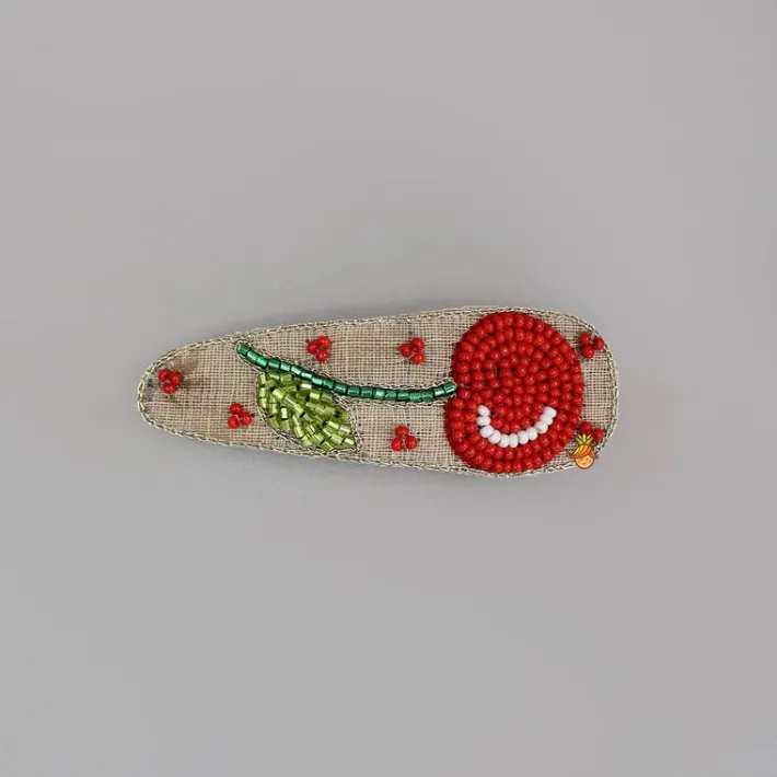 Outlet Hand Embroidered Cherry Hair Clips Hair Accessories | Hair Clips