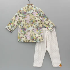 Hot Hand Embroidered Multicolour Printed Kurta And Pyjama BOY Indian Ethnic Wear | Ethnic Sets