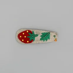Outlet Hand Embroidered Strawberry Hair Clips Hair Accessories | Hair Clips