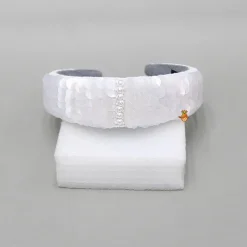 Discount Hand Embroidered White Hairband Hair Accessories | Hair Bands
