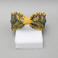 Outlet Hand Embroidered Yellow Hairband Hair Accessories | Hair Bands