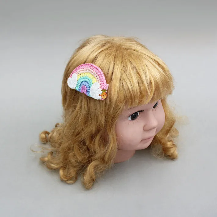 Outlet Handmade Rainbow Crochet Hair Clip Hair Accessories | Hair Clips
