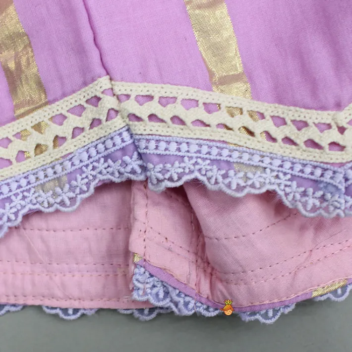 Best Heart Detail Pink Top With Floral Lehenga Ethnic Wear | Lehengas & Ghagras