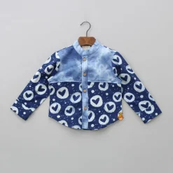 Online Heart Printed Shaded Shirt BOY Shirts & Tees