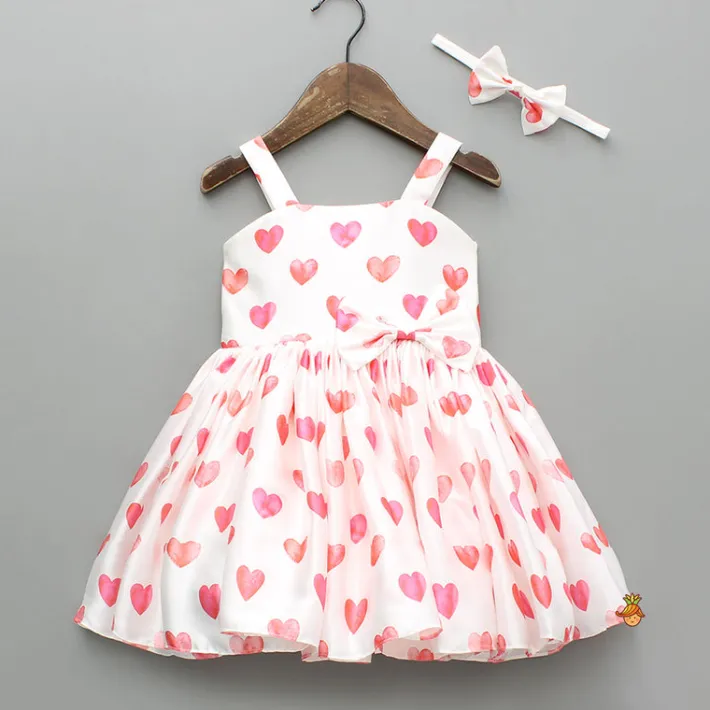 Sale Heart Printed Strappy Dress And Bowie Headband Dresses & Sets | Dresses