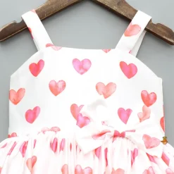 Sale Heart Printed Strappy Dress And Bowie Headband Dresses & Sets | Dresses