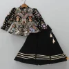 Online Heavy Embroidered Black Velvet Top And Gota Lace Work Flared Lehenga Ethnic Wear | Lehengas & Ghagras