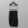Clearance Heavy Yoke Embroidered Black Top And Dhoti Style Skirt Ethnic Wear | Dhotis & Patialas