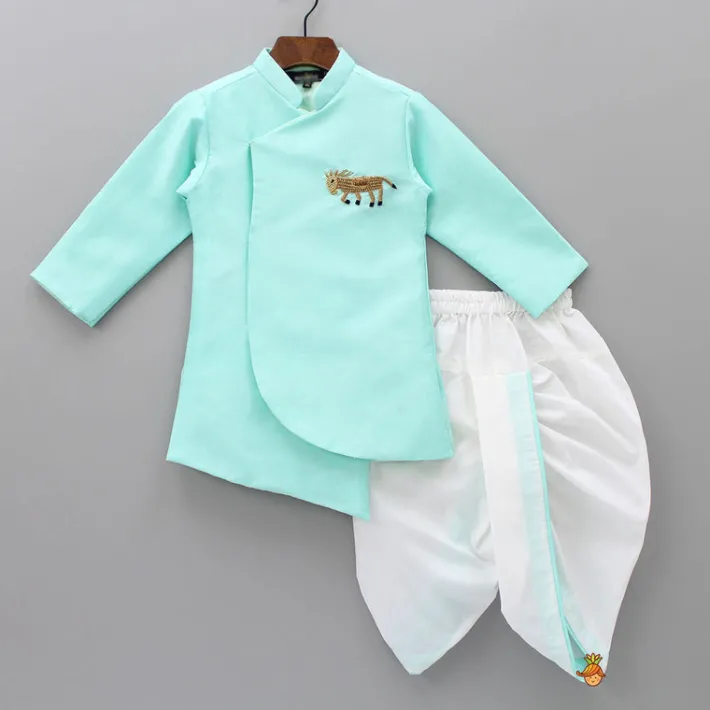 Online Horse Embroidered Jodhpuri Sherwani And Dhoti BOY Indian Ethnic Wear | Sherwani Sets