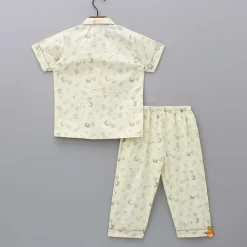Discount Human Printed Yellow Sleepwear BOY Sleep Wear | Sleepwear