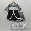 Online Intricate Embroidered Front Slit Black Kurti And Sharara Ethnic Wear | Palazzos & Shararas