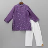 Discount Intricate Hand Work Purple Kurta And Pyjama BOY Indian Ethnic Wear | Ethnic Sets