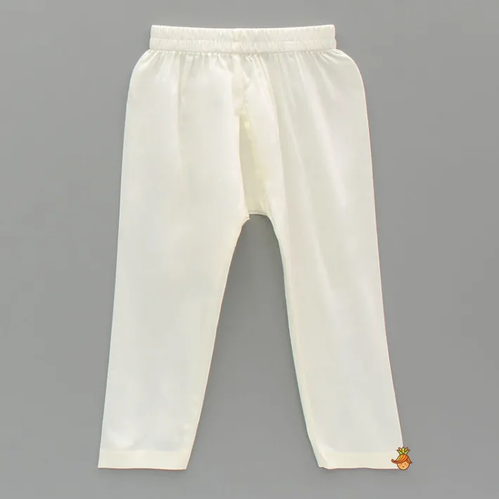 Hot Ivory Embellsihed Kurta And Pyjama BOY Indian Ethnic Wear | Ethnic Sets
