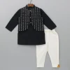 Online Jacket Style Black Kurta And Pyjama BOY Indian Ethnic Wear | Ethnic Sets