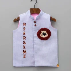 New Jacket With Animal Embroidered Patch Work Twinning Sets