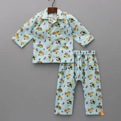 Sale Jungle Safari Printed Notch Collar Sleepwear BOY Sleep Wear | Sleepwear