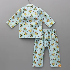Sale Jungle Safari Printed Notch Collar Sleepwear BOY Sleep Wear | Sleepwear