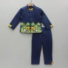 Online Jungle Theme Embroidered Blue Sherwani With Pant BOY Indian Ethnic Wear | Sherwani Sets