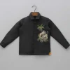 Clearance Jungle Theme Embroidered Black Shirt BOY Shirts & Tees