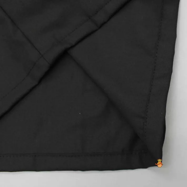 Clearance Jungle Theme Embroidered Black Shirt BOY Shirts & Tees