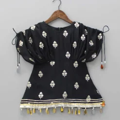 New Kaftan Style Embroidered Kurti And Dhoti Ethnic Wear | Dhotis & Patialas