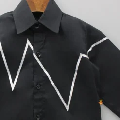 Sale Lace Detail Black Shirt BOY Shirts & Tees