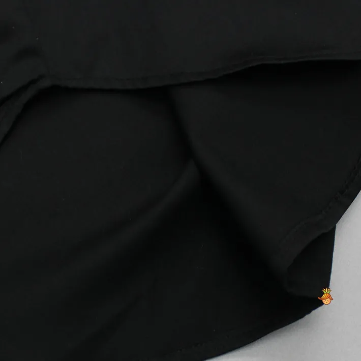 Sale Lace Detail Black Shirt BOY Shirts & Tees