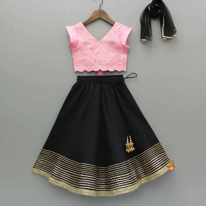 Best Lace Work Top With Ghagra And Dupatta Ethnic Wear | Lehengas & Ghagras