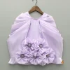 Best Lavender Artificial Flowers Embellished Dress Dresses & Sets | Dresses