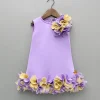 New Lavender Artificial Flowers Embellished Dress Dresses & Sets | Dresses