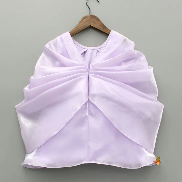 Best Lavender Artificial Flowers Embellished Dress Dresses & Sets | Dresses