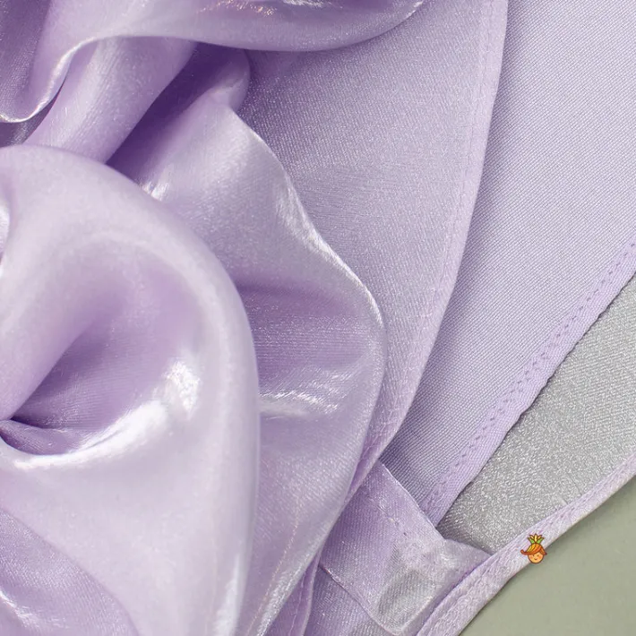 Best Lavender Artificial Flowers Embellished Dress Dresses & Sets | Dresses