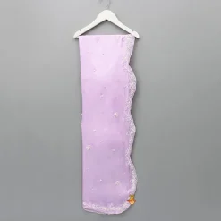 Clearance Lavender Embroidered Dupatta Ethnic Wear