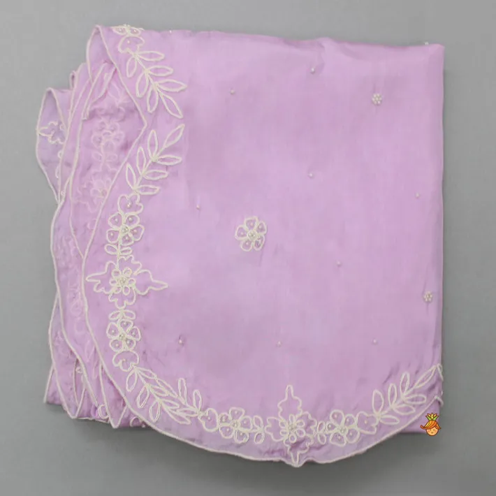 Clearance Lavender Embroidered Dupatta Ethnic Wear