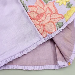 Clearance Lavender Embroidered Pleated Top And Lehenga Twinning Sets | Ethnic Wear