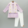 Hot Lavender Kurta With Embroidered Jacket And Pyjama BOY Indian Ethnic Wear | Ethnic Sets