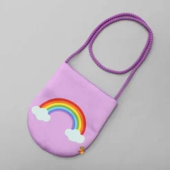Best Lavender Rainbow Dress With Matching Sling Bag Dresses & Sets | Dresses
