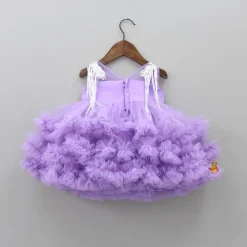Online Lavender Ruffle And Sequin Dress With Hair Clip Dresses & Sets | Dresses