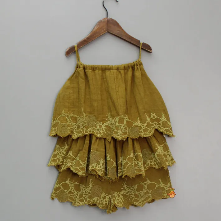 Sale Layered Strappy Mustard Jumpsuit Dresses & Sets | Jumpsuits