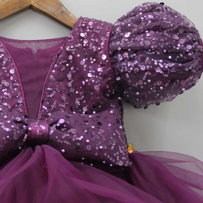 Hot Layered Wine Dress And Detachable Bow With Swirled Headband Dresses & Sets | Dresses