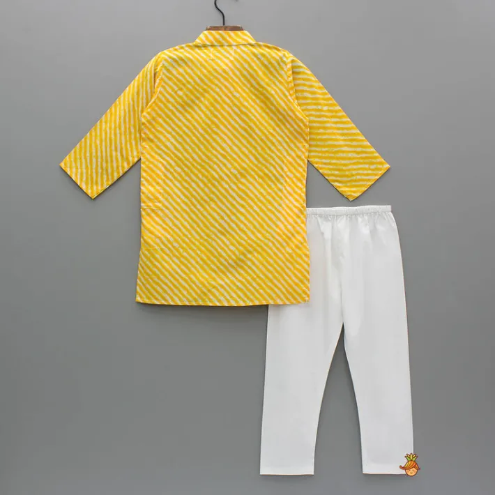 Online Leheriya Printed Kurta With Pyjama BOY Indian Ethnic Wear | Ethnic Sets