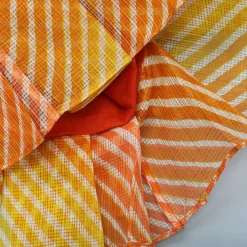 Fashion Leheriya Printed Puff Sleeves Top And Orange Bloomer Baby Essentials | Infant Clothing