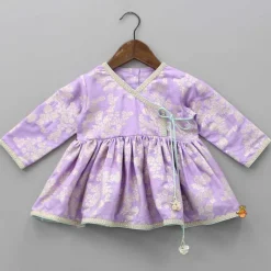 Clearance Lilac Angarkha Style Top And Dhoti Ethnic Wear | Dhotis & Patialas